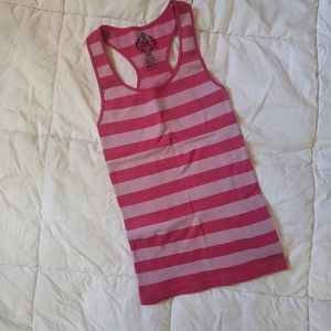Pink striped tank top